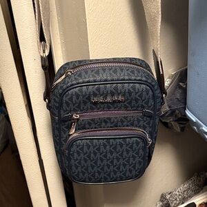 Michael Kors Blue Logo Messenger Bag
